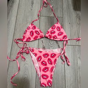 Lips Print Bikini